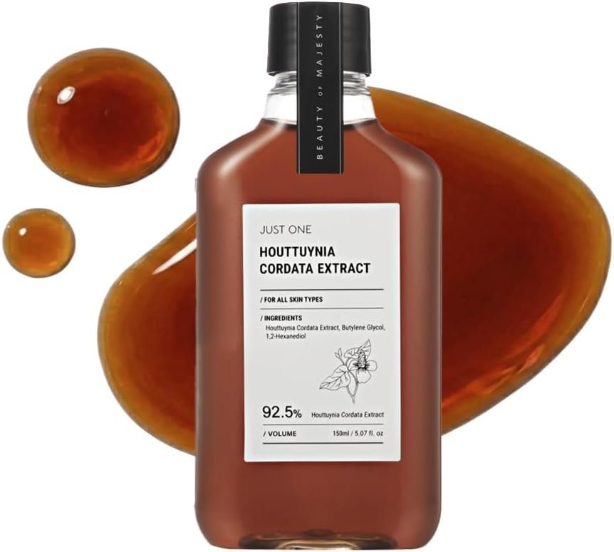 BOM Cosmetics Just One Houttuynia Cordata Extract 5.07 Fl. Oz, Facial Toner with 100% Herbal Extract, Hydrating & Soothing Toner for Face & Scalp, Vegan, Korean Skincare