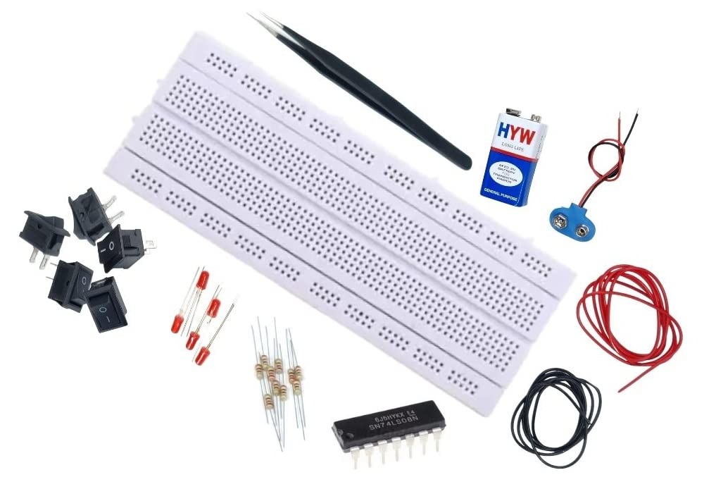Generic AND Gate IC 74LS08 Logic Science Project Kit for Students and Adults, Age 3+, Unisex, Electronics, DIY, Assembly Required, Logical Thinking, AND Gate DIY Science Project Kit