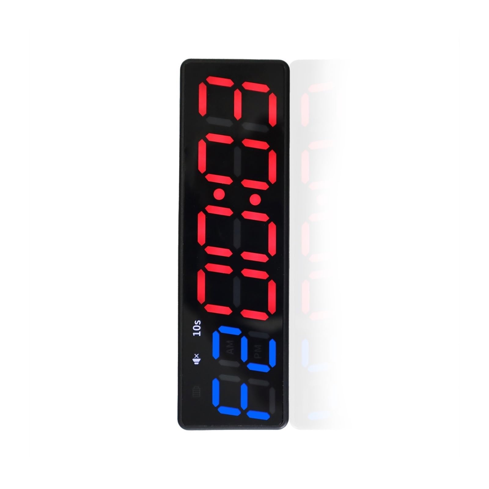 Countdown Timer, LED Gym Workout Intervall Timer Training Fitness Stoppuhr Timer Uhr mit Batterie und Magnet(Blue and Red)
