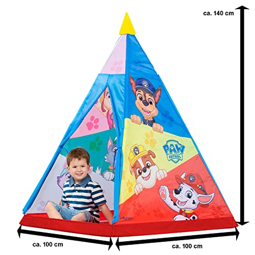 Tipi Paw Patrol speeltent Wigwam indianentent voor kinderen met Chase Zuma Rubble - Afbeelding 6
