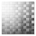 Yipscazo 20-Sheets Stainless Steel Peel and Stick Backsplash for Kitchen, 12''x12'' Stick on Backsplash Metal Smart Tiles for Bathroom and Laundry Walls