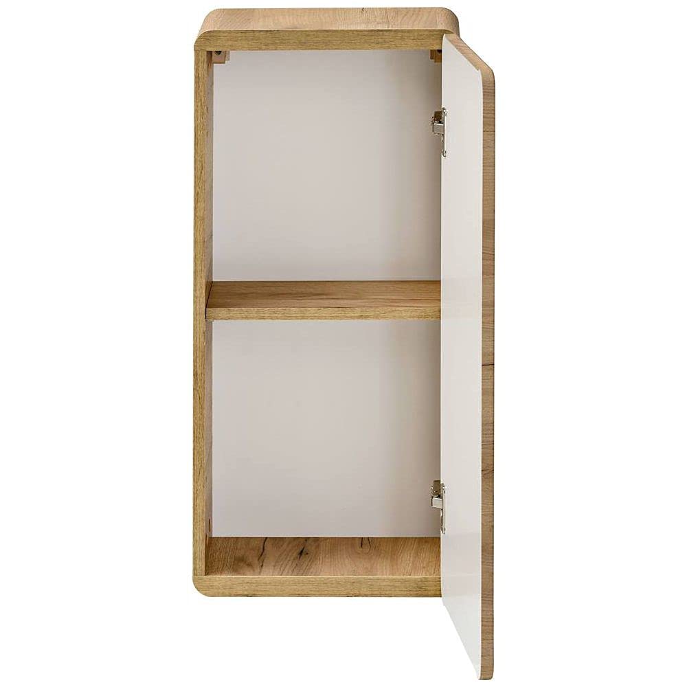 Lomadox Armadietto da bagno da parete Wotaneiche Nb, 1 anta, larghezza x altezza x profondità: 35 x 75 x 22 cm