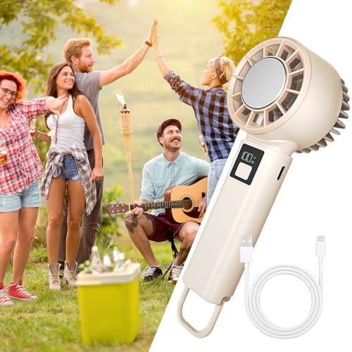 Ventilateur portable USB rechargeable 2000 mAh pliable à 5 vitesses - 7