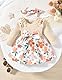 Borlai Kleinkind Baby Mädchen Kleidung Set Langarm Rüschen Strampler Kleid Floral Gedruckt Bow Rock Jumpsuit Onesie Outfit