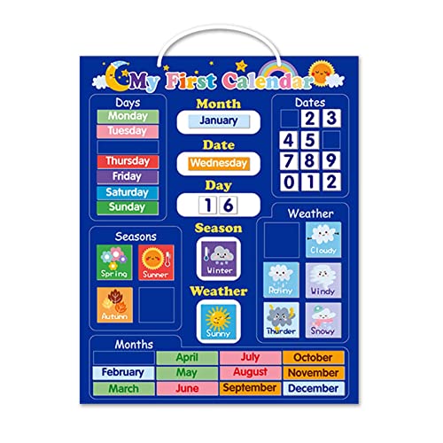 First Daily agnetic Calendar Weekly Calendar Kindergarten Classroo Wall Calendar Round Tie Calendar