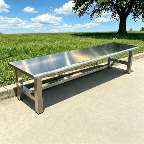 Banc de salle d'attente moderne 150cm en acier inoxydable et alu rigide - 2