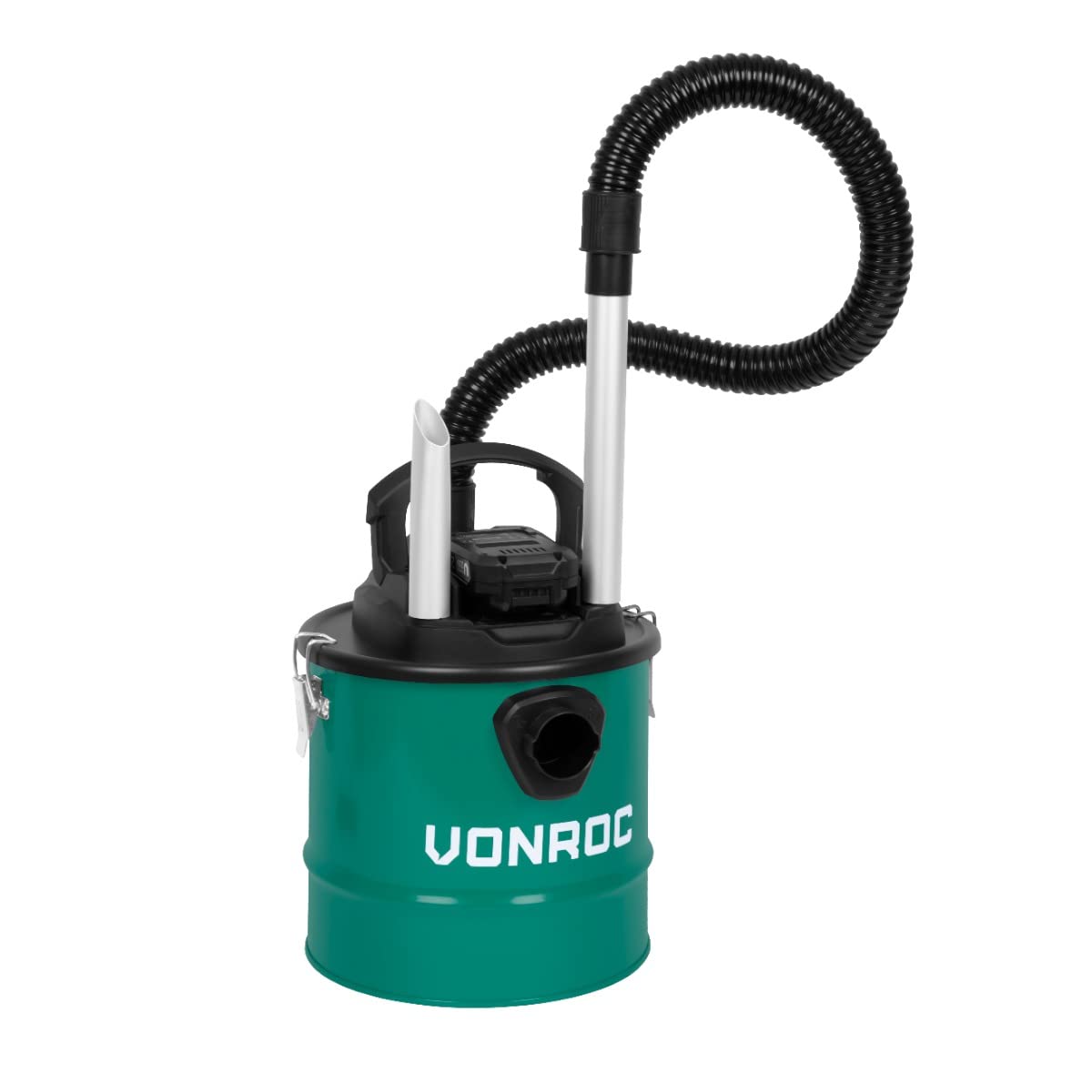 VONROC Aspirador de cenizas inalámbrico VPower 20V - tanque de 12L - filtro HEPA - Incl. 2 baterías de 2.0Ah y cargador rápido