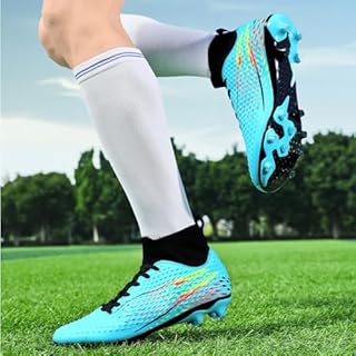 GODLARK Mens Soccer Cleats Womens Indoor Soccer Shoes Wide Baseball Turf Shoes Adult Youth Rugby Shoes Big Boys Small Spikes AG TF Football Boots (777 Yue AG_46)