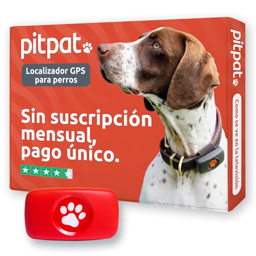 Pitpat Localizador GPS Perros   Sin Suscripción   Rastreador De Actividad Inteligente, Rastreo Vía Satélite con Alcance Ilimitado   Rastreador De Mascotas 100% Impermeable (Rojo)