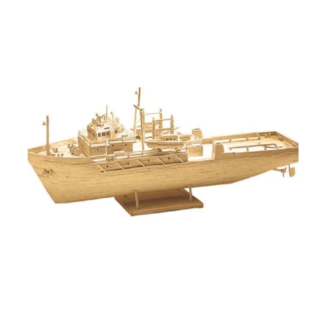 Matchmodeller Brown Oil Rig Supply Vessel - Matchstick Kit