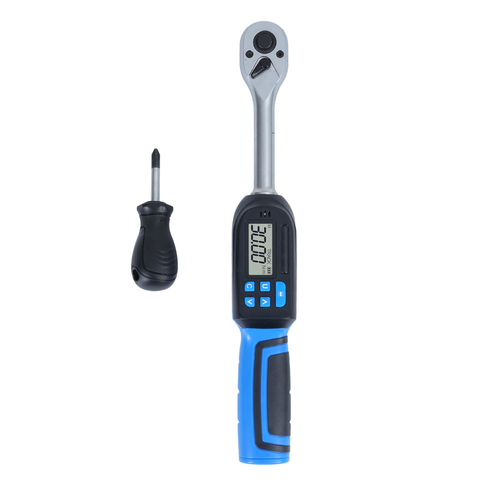 Chiave di Torsione Digitale da 3/8 Pollici Chiave di Torsione Elettronica da 3 a 60 Nm Acciaio Al Cromo Vanadio Display Digitale Memorizzazione Dati Cicalino LED per Riparazione Auto Moto