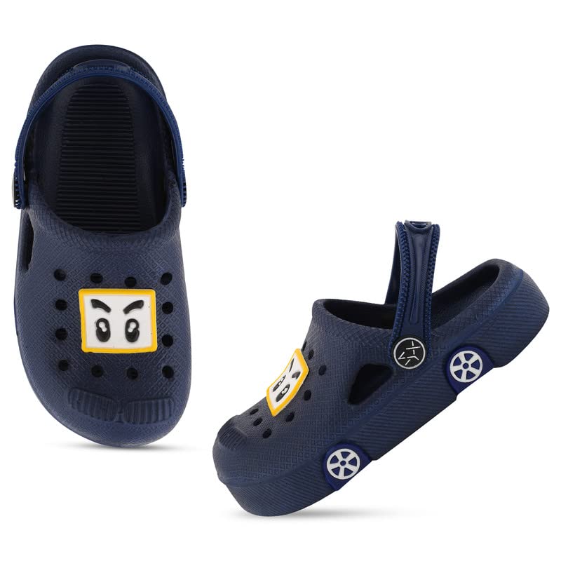Image of SMARTOTS Pack of 2 Car Design Kids Clogs for Daily Use, Kids Eva Sandals for Boys and Girls with Adjustable Sling Back Strap