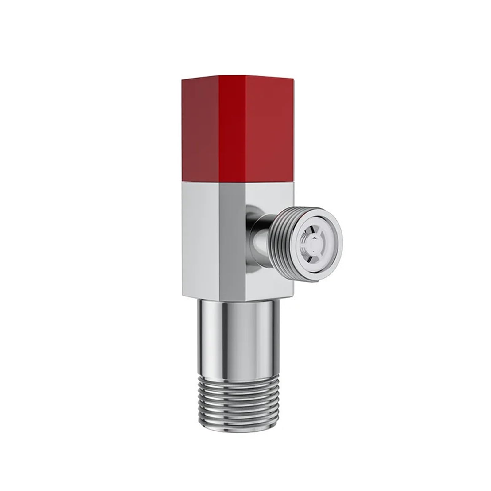 Bnjlsdatwr Red 2 Valve， Hot And Cold Water Triangle Valve Kitchen Bathroom Stainless Steel Thickened Check Valve(Red 2)(Red 2)
