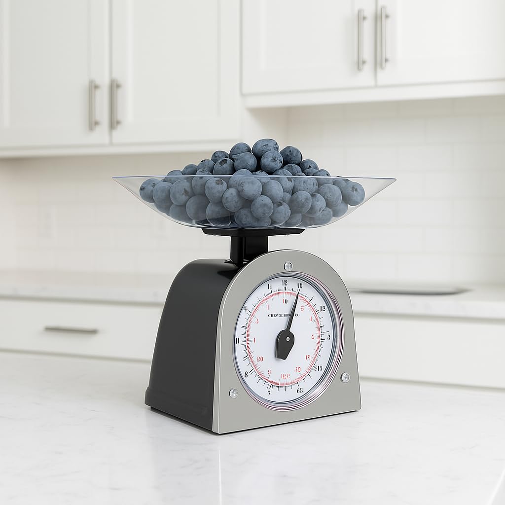 Internet de la mejor mecánico cocina alimentos peso escala con cuenco | Medidas precisas | pesa hasta 11 libras | 1 kg – 5 kg