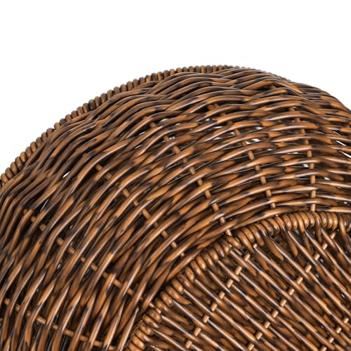 Hedume 3 Pack Round Wicker Baskets, Fruits Bread Baskets, Tabletop Food Serving Baskets Trays, Handwoven Storage Basket Bin, Fruit Vegetables Sundries Storage Basket for Home, Restaurant, Bakery - Thumbnail 4