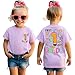 GLIGLITTR First Day of School Shirt Kids Girls Cute 1st 2nd 3rd Grade T-Shirt Back to School Outfit Funny Graphic Tee Tops (Purple-1st Grade,7Y)