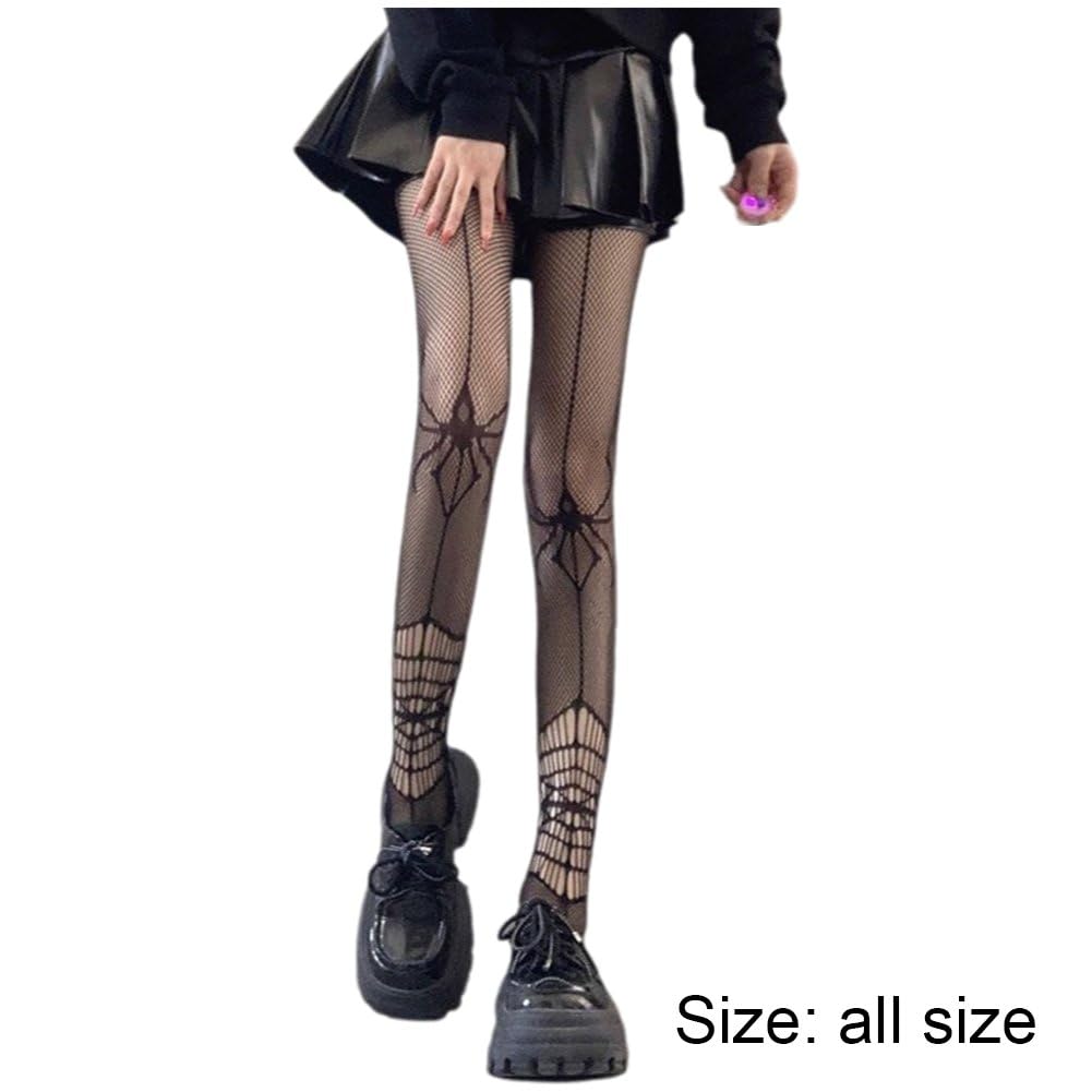Amazon.co.jp: ストッキング 蜘蛛の巣 パンスト タイツ 透かし