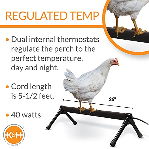 Image of K&H Pet Products Thermo-Chicken Heated Perch Gray 26 inch 40W