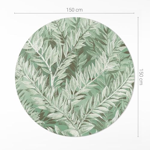 Tapis PVC maison deco de sol ø150 cm rond durable et élégant