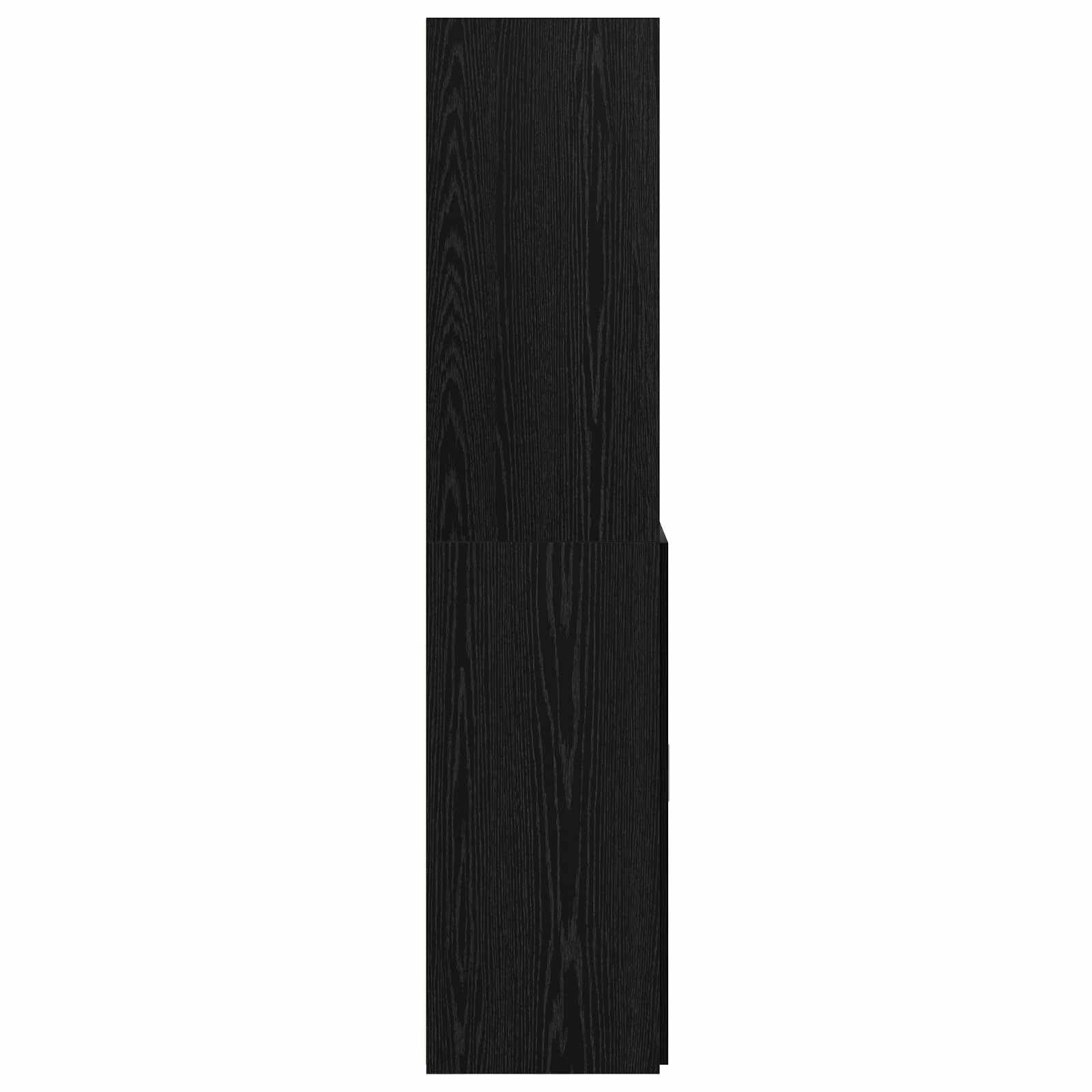 vidaXL Bücherregal Schwarz Eichen-Optik 30 x 42,4 x 185,2 cm, Moderner rechteckiger Bücherregal, geräumige Aufbewahrung, Holzregal für funktionale Wohnräume