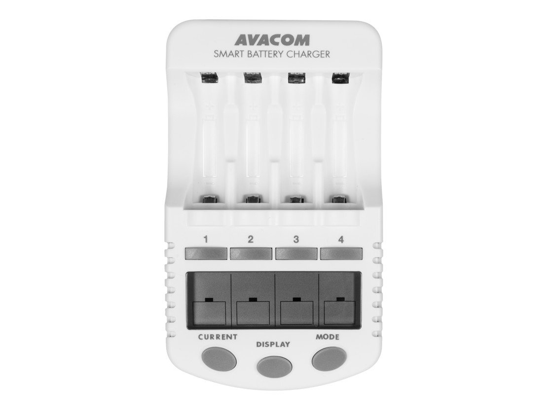 caricatore Intelligent Quattro Canali (AA, AAA) Ni-MH, Ni-Cd Bianco