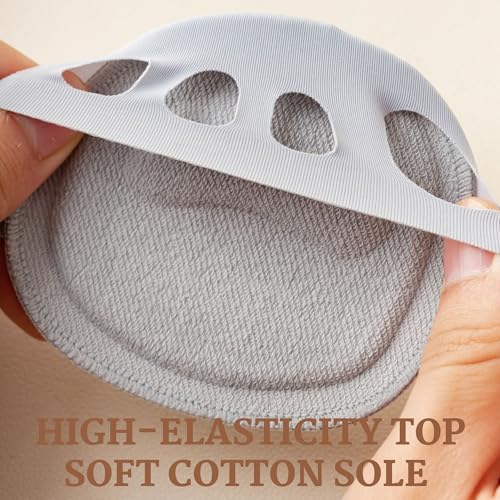 Image of Flammi 6 Pairs Ball of Foot Cushion Socks,Women's Toe Cover with Padding Toe Topper Liner Socks Non-Skid Bottom