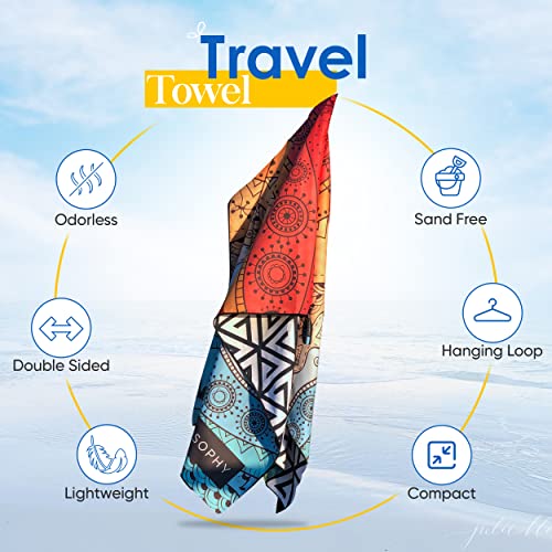 ECCOSOPHY Microfiber Beach Towel -Sand Free Towels are Quick Dry, Light Weight, Super Absorbent-Perfect Pool, Travel, Cruise, Camping Essentials-Oversized Extra Large for Adults (Marrakesh) - Image 6
