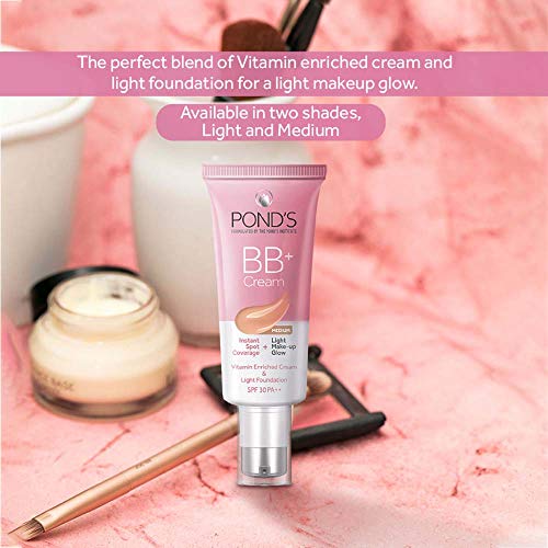 Image of POND'S BB+ Cream, Instant Spot Coverage + Natural Glow for Normal Skin, 02 Medium, 30 g