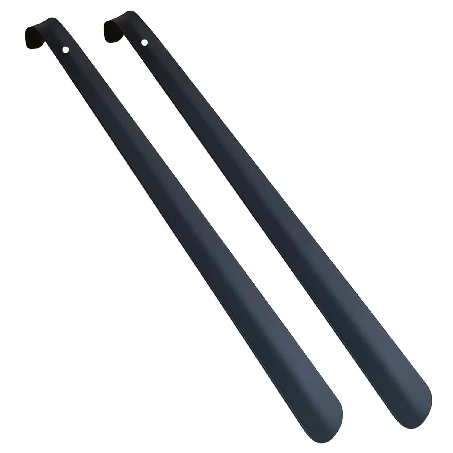 SUNUNICO Long Handled Metal Shoe Horn - Heavy Duty (16.5-inch - 42cm), Stainless Steel Shoehorn Men, Women and Seniors, Set of 2