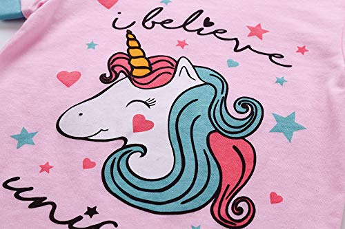 Image of Koian Little Girls' Short Pajamas Sets Toddler PJS Cotton Kids Sleepwears
