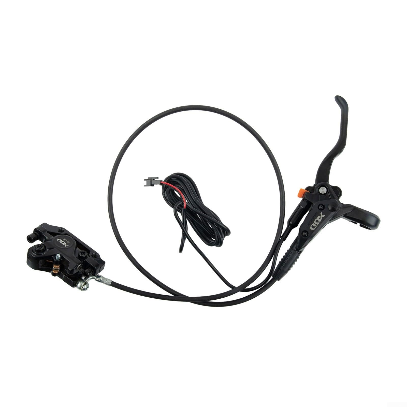 Juego de frenos de disco hidráulicos para bicicleta eléctrica con sistema de control de potencia para instalación delantera y trasera de bicicleta eléctrica (delantera + trasera)