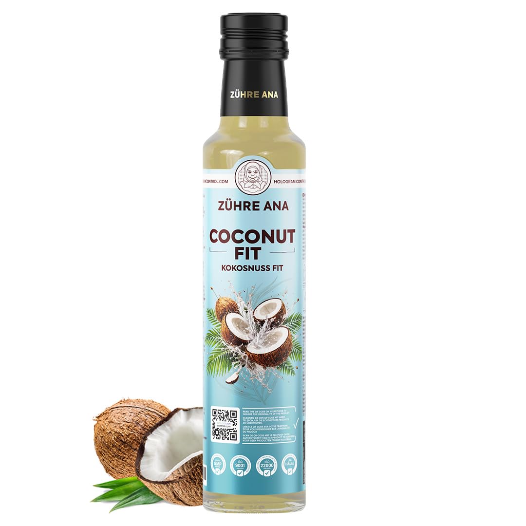 Zühre Ana Coconut Fit bevanda al gusto di cocco – gusto tropicale, versatile, ideale per bevande, smoothie e ricette – 250 ml