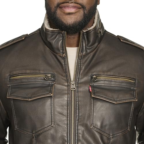 Image of Levi's Men's Vintage Deer Faux Leather Aviator Bomber (Standard and Big & Tall)