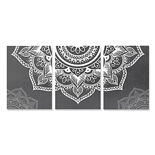 Affiches abstraites bohème mandala floral 40x60cm lot de 3 toiles sans cadre pour salon