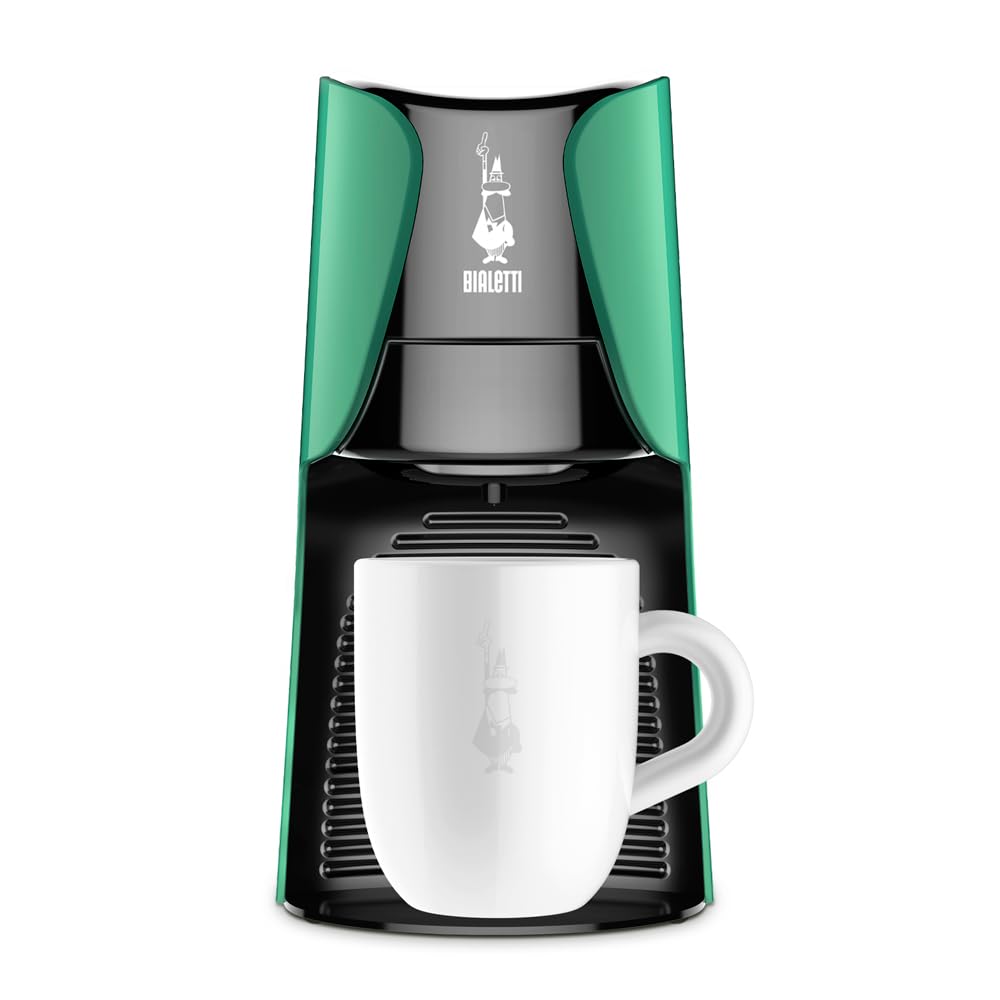 Bialetti Dama, Macchina Espresso a Cialde ESE 100% compostabili, Plastica Riciclata, Verde