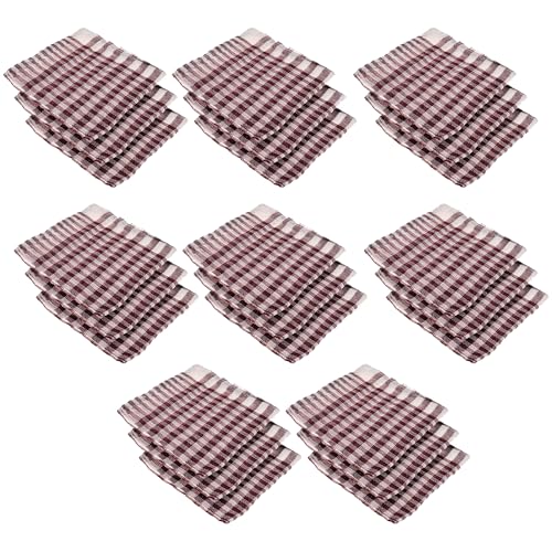 Image of Kuber Industries Pack of 24 Cotton Cloth for Cleaning | Duster Cloth for Home Cleaning | Wiping Cloth for Kitchen | Kitchen Napkins | Maroon