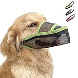 LUCKYPAW Nylon Dog Muzzle for Small Medium Large Dogs, Mesh Breathable and Drinkable Pet Muzzle for...