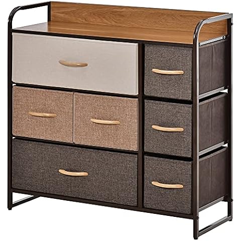HOMCOM 7-Drawer Fabric Dresser Cover