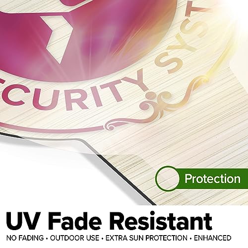 Image of 24 Hour Video Security System Sign, 11x21, Heavy Duty Integrated Ground Stakes, Indoor /Outdoor Use, Rust Free Aluminum Composite, Made in USA by My Sign center