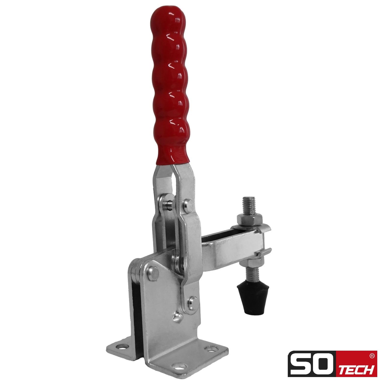 SOTECH 4 piezas Abrazaderas de palanca fuerza de sujeción hasta 1136 kg abrazaderas horizontales abrazaderas de palanca abrazaderas