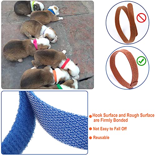 Petknows 30 Pcs Puppy Whelping Collars Newborn Pet Collars Double-Sided Soft Adjustable Id Bands Puppy Collars For Litter Newborn Pet Dog Cat 15 Colors(M) thumb #3