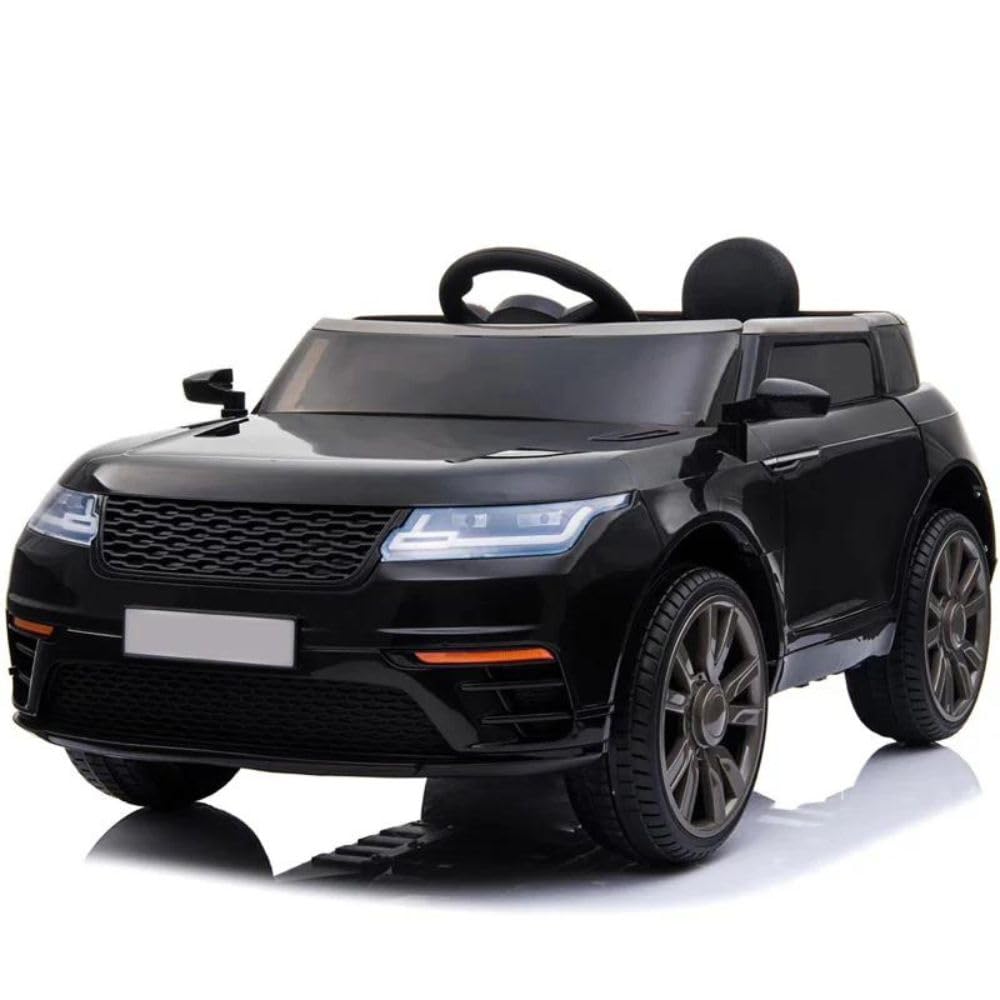 12V Kids Electric Ride On SUV with Parental Remote 12v Motor Two Motors Music Lights Suspension Wheels Headlights Horn for 3-6 Years (Black)