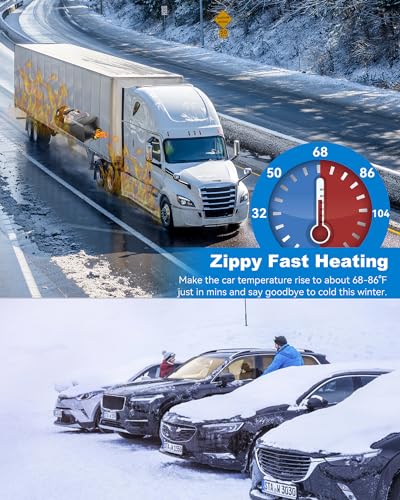 Redriver Standheizung Diesel, 12V/24V Lufterhitzer, Schwarz 5KW Air Diesel Heizung mit Schalldämpfer, LCD Schalter u. Fernbedienung für Auto RV Boote LKW KFZ PKW Wohnmobil
