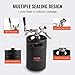Beer Growler Tap System, 170Oz 5L Mini Keg, 304 Stainless Steel Pressurized Beer Growler, Keg Growler with Pressure Display, CO2 Regulator Faucet, Leak-Proof Ring For Draft, Homebrew, Craft Beer