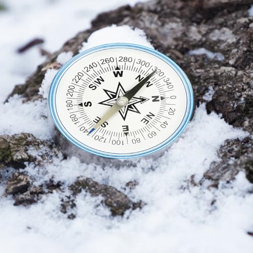 Brújula portátil redonda de 100mm para camping y senderismo miniatura 6