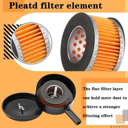 5Pcs Air Compressor Intake Paper Filter Elements, Inner Element Inside Silencer Piston Air Compressor Element Replacement Filter, 106x84x51mm by Buachois - Image 3