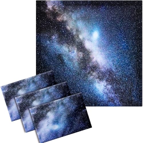 Image of VIHOSE 4 Pcs 2 x 2 Feet Fluorescent Light Covers for Ceiling Lights Classroom Magnetic Light Filters for Reducing Harsh Glare Flicker for Office Classroom Home Drop Ceiling(Milky Way)