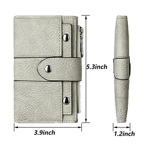 Image of Leather Small Wallet for Women, RFID Blocking Ladies Mini Purse with ID Window