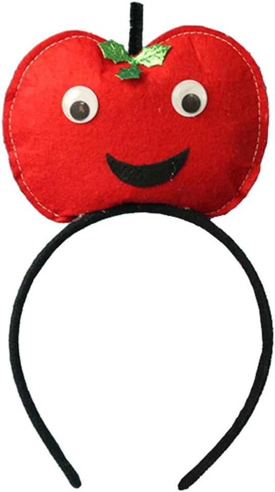 Tfoddy Cosplay Party Dress Headband，Cartoon Vegetable (Apple)