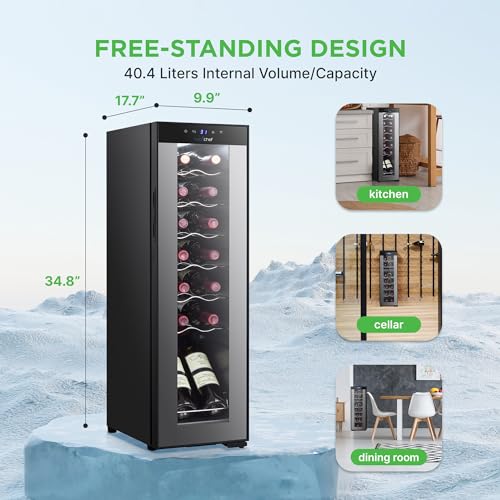 Nutrichef PKCWC140.5 Chilling Refrigerator Cellar-Single-Zone Wine Cooler/Chiller thumb #3